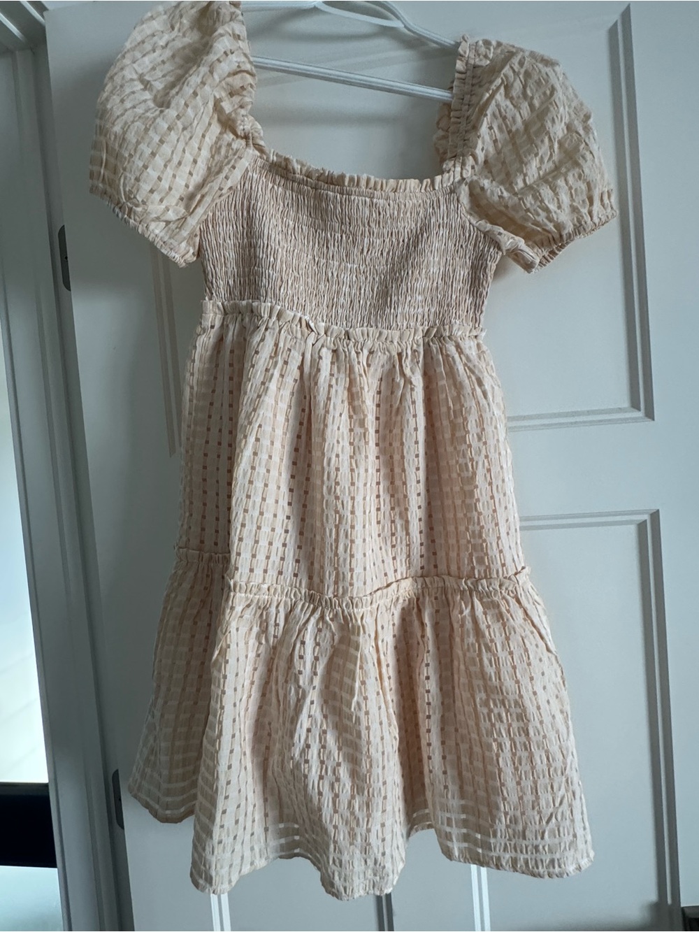 Storia Cream Puff Sleeve Smocked Summer Dress